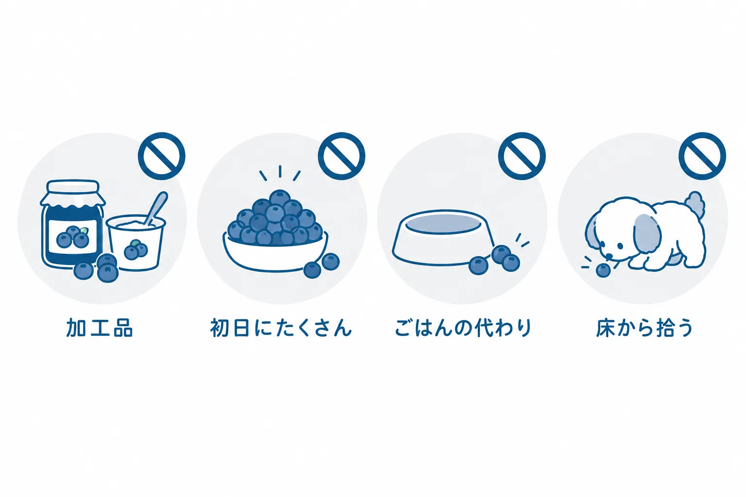 避けたい食べさせ方。加工品、初日にたくさん、ごはんの代わり、床から拾わせる